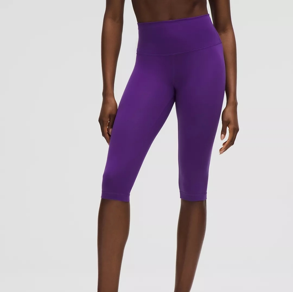 Lululemon Wunder Train High-Rise Crop 15" Capri Size 6‎ College Purple Womens